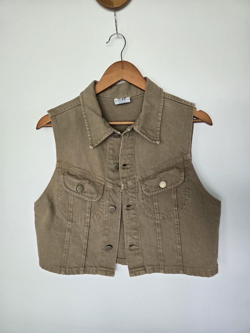 Vintage Brown Denim Vest
